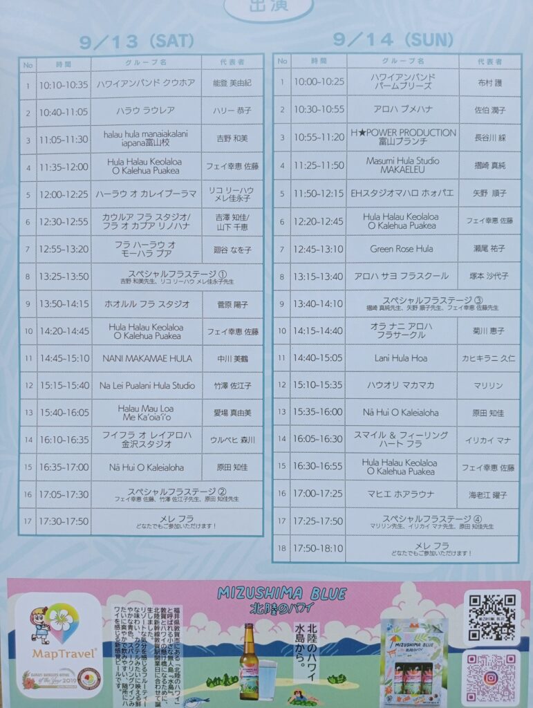 レアレアハワイアンフェスティバル裏